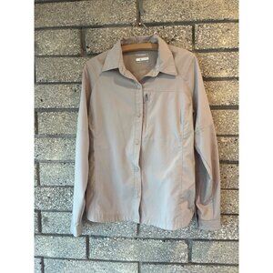 Columbia Omni-Shade Beige Long-Sleeve Shirt Womens L